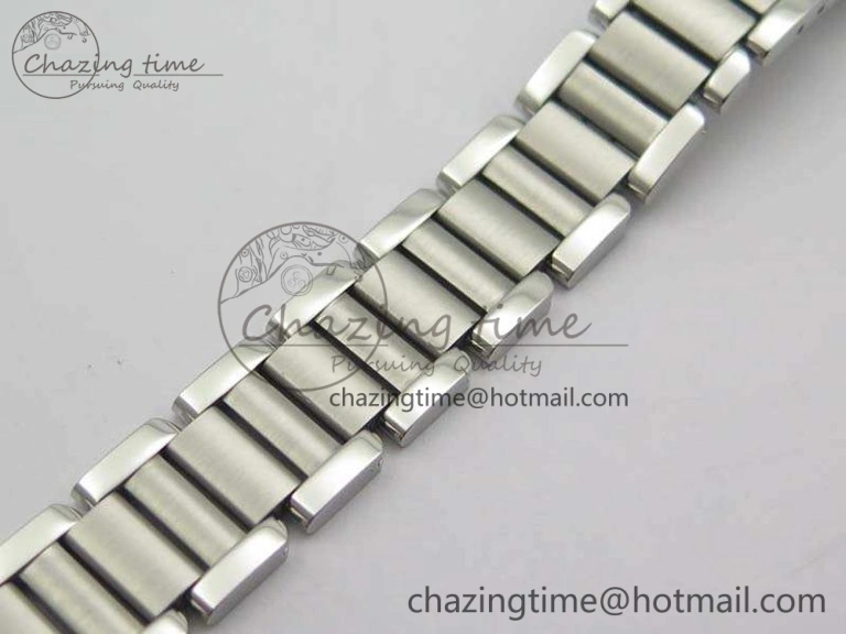 Tank Anglaise Ladies SS GSF 1:1 Best Edition White Dial On SS Bracelet Quartz Timeless 10743