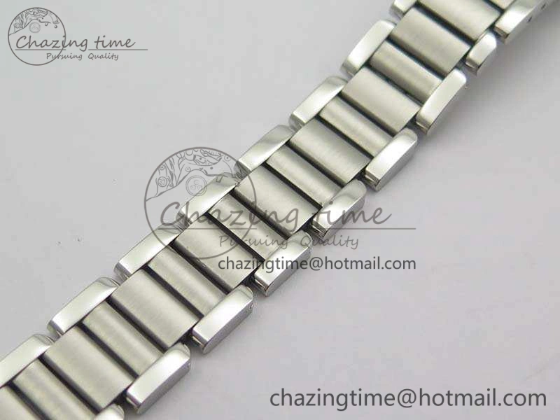 Tank Anglaise Ladies SS GSF 1:1 Best Edition White Dial On SS Bracelet Quartz Timeless 10743