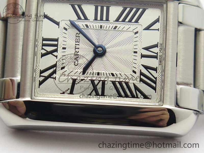 Tank Anglaise Ladies SS GSF 1:1 Best Edition White Dial On SS Bracelet Quartz Timeless 10743