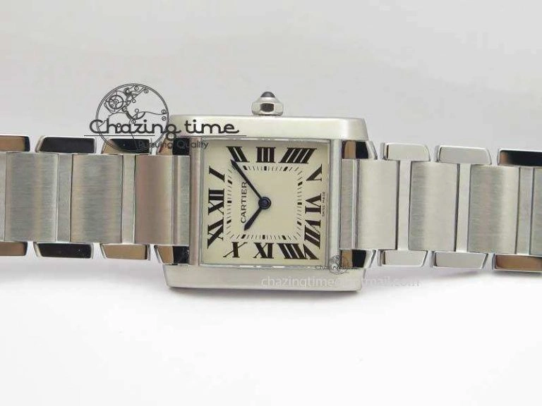 ZeroBulk Tank Francaise 30mm Ladies SS TW 1:1 Best Edition White Dial On SS Bracelet Ronda Quartz 6326