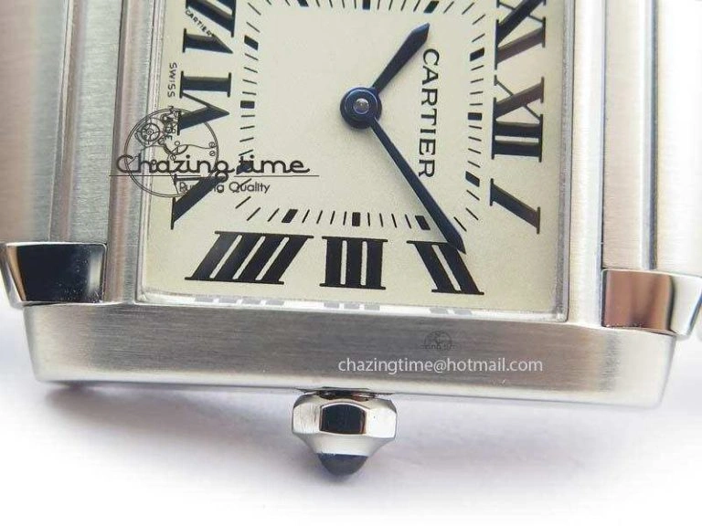 ZeroBulk Tank Francaise 30mm Ladies SS TW 1:1 Best Edition White Dial On SS Bracelet Ronda Quartz 6326