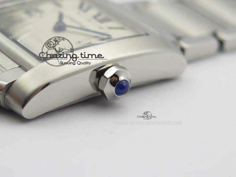 ZeroBulk Tank Francaise 30mm Ladies SS TW 1:1 Best Edition White Dial On SS Bracelet Ronda Quartz 6326