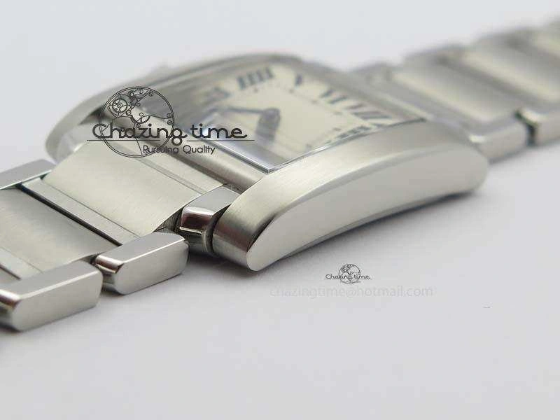 ZeroBulk Tank Francaise 30mm Ladies SS TW 1:1 Best Edition White Dial On SS Bracelet Ronda Quartz 6326