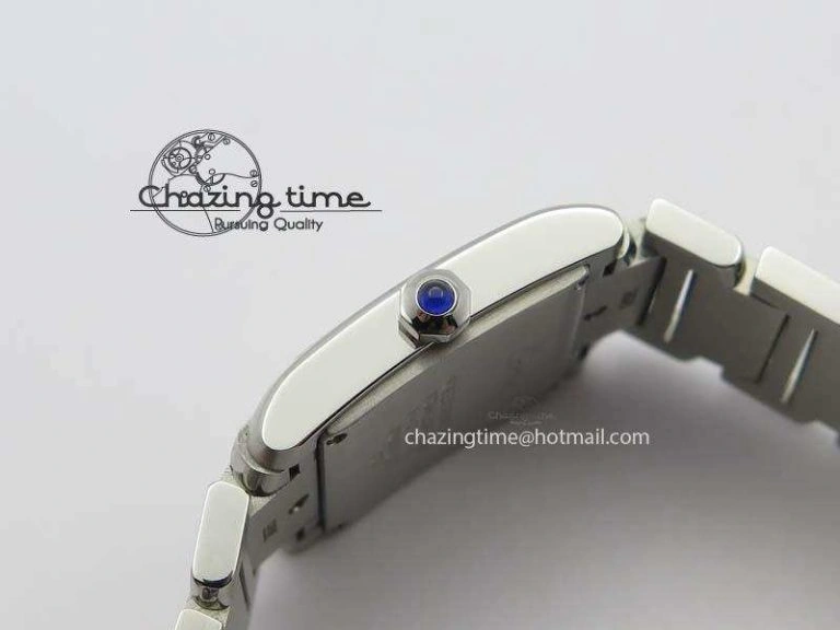 ZeroBulk Tank Francaise 30mm Ladies SS TW 1:1 Best Edition White Dial On SS Bracelet Ronda Quartz 6326