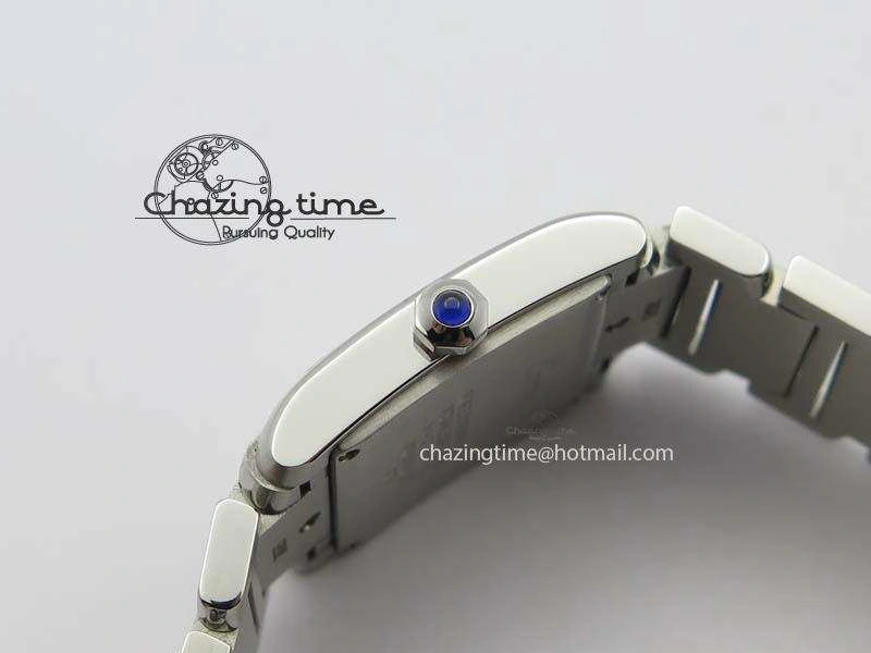 ZeroBulk Tank Francaise 30mm Ladies SS TW 1:1 Best Edition White Dial On SS Bracelet Ronda Quartz 6326
