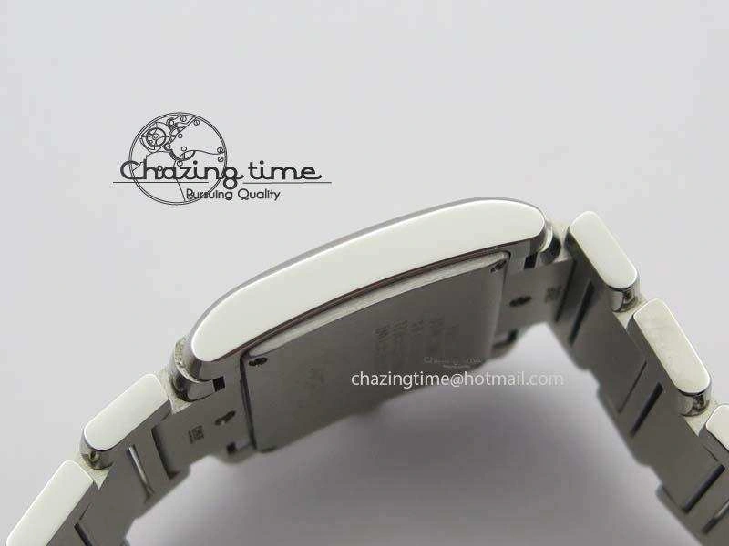ZeroBulk Tank Francaise 30mm Ladies SS TW 1:1 Best Edition White Dial On SS Bracelet Ronda Quartz 6326