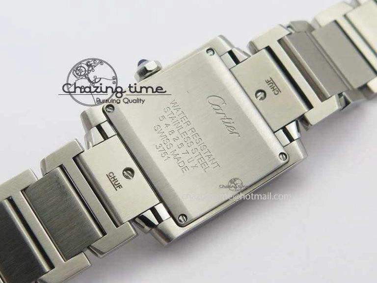 ZeroBulk Tank Francaise 30mm Ladies SS TW 1:1 Best Edition White Dial On SS Bracelet Ronda Quartz 6326