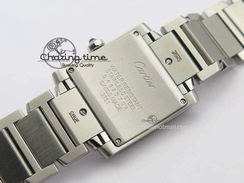 ZeroBulk Tank Francaise 30mm Ladies SS TW 1:1 Best Edition White Dial On SS Bracelet Ronda Quartz 6326