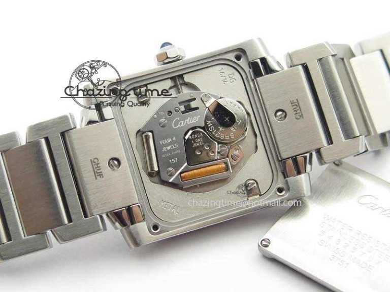 ZeroBulk Tank Francaise 30mm Ladies SS TW 1:1 Best Edition White Dial On SS Bracelet Ronda Quartz 6326