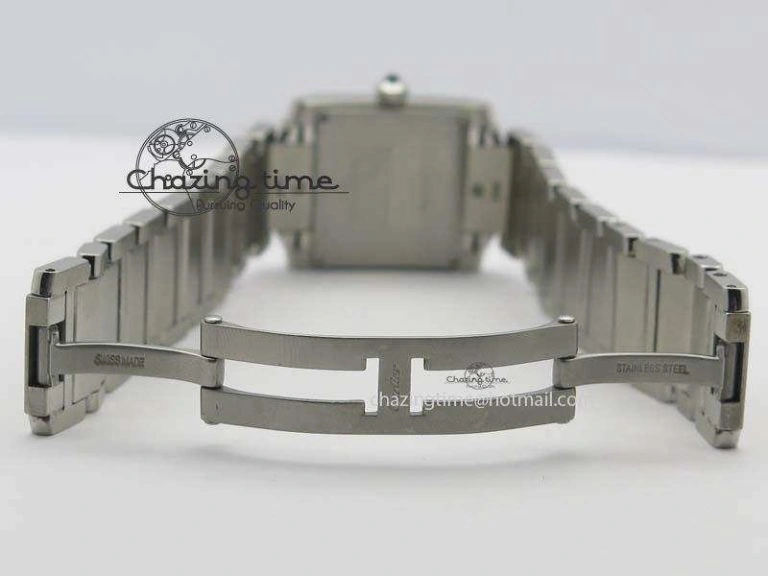ZeroBulk Tank Francaise 30mm Ladies SS TW 1:1 Best Edition White Dial On SS Bracelet Ronda Quartz 6326