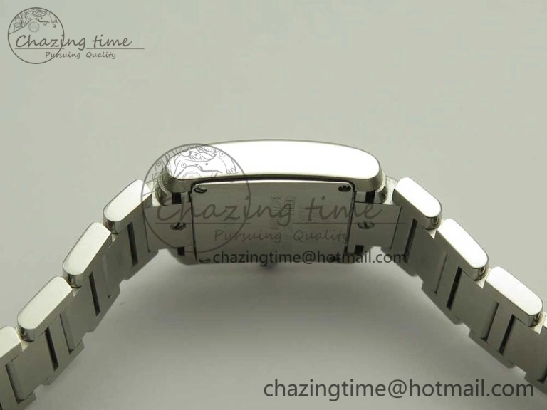 Tank Francaise Ladies 25mm Dia Bezel SS 8848F 1:1 Best Edition Ivory Dial on SS Bracelet Ronda Quartz StreetReady 10642