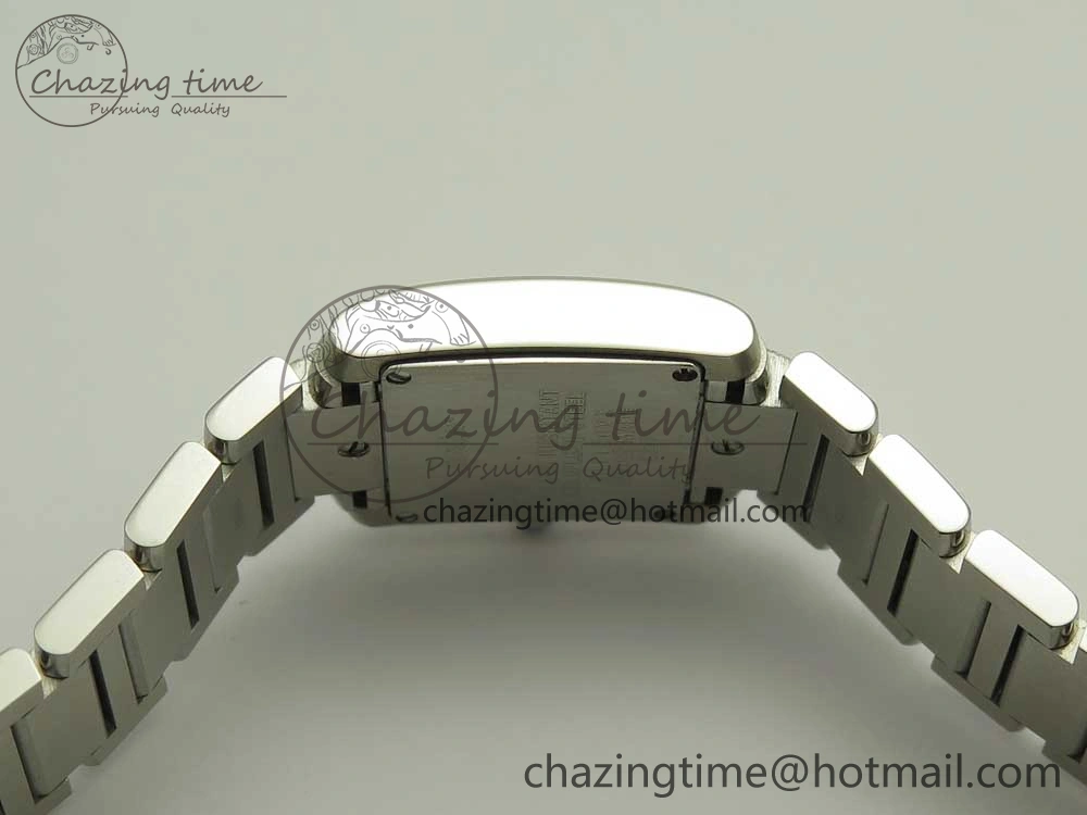Tank Francaise Ladies 25mm Dia Bezel SS 8848F 1:1 Best Edition Ivory Dial on SS Bracelet Ronda Quartz StreetReady 10642