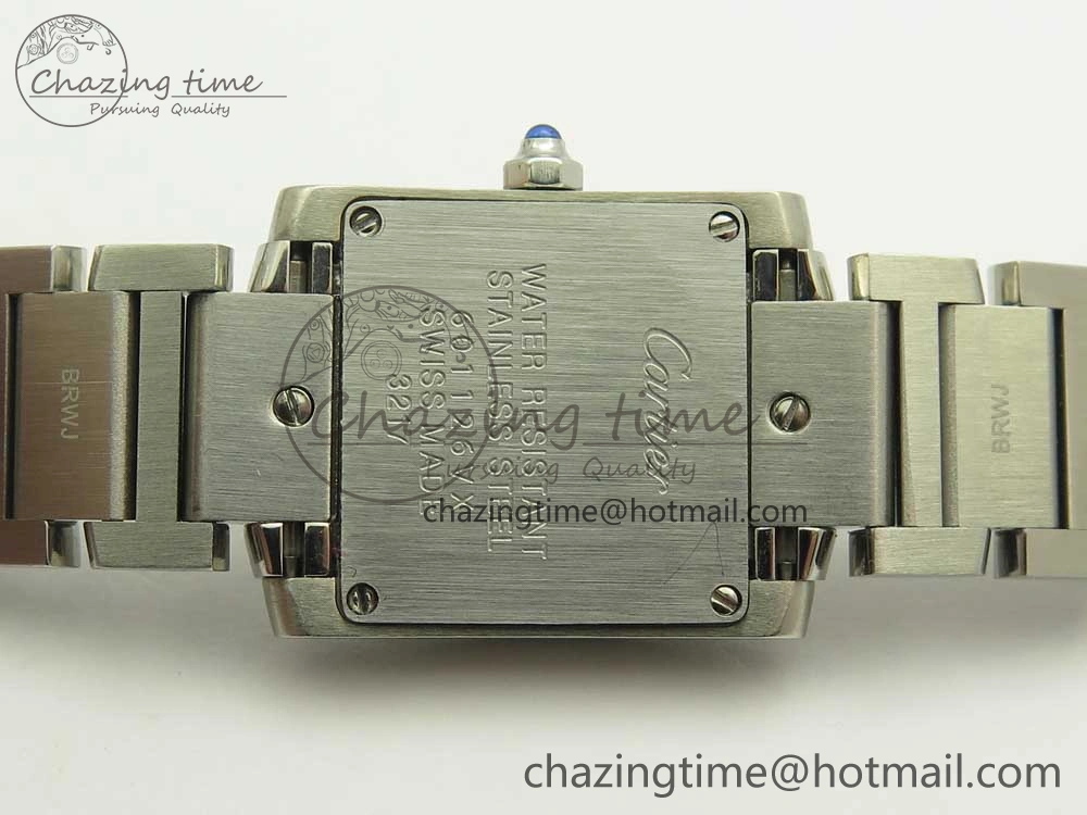 Tank Francaise Ladies 25mm Dia Bezel SS 8848F 1:1 Best Edition Ivory Dial on SS Bracelet Ronda Quartz StreetReady 10642