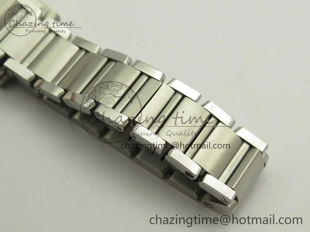 ZeroBulk Tank Francaise Ladies 25mm SS 8848F 1:1 Best Edition Pink Dial on SS Bracelet Ronda Quartz 10639