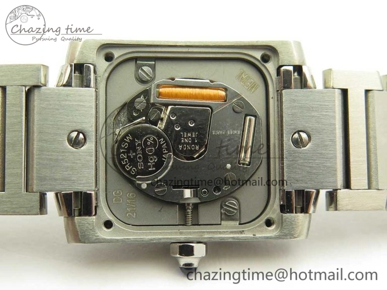 ZeroBulk Tank Francaise Ladies 25mm SS 8848F 1:1 Best Edition Pink Dial on SS Bracelet Ronda Quartz 10639