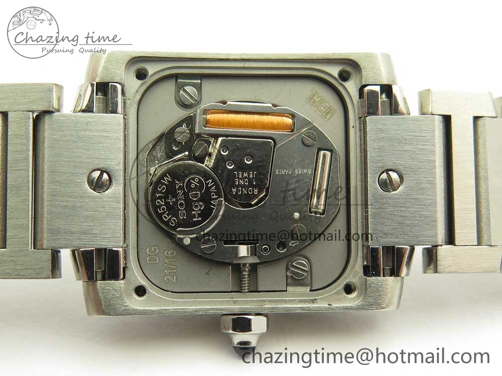 ZeroBulk Tank Francaise Ladies 25mm SS 8848F 1:1 Best Edition Pink Dial on SS Bracelet Ronda Quartz 10639