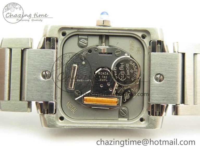 ZeroBulk Tank Francaise Ladies 25mm SS 8848F 1:1 Best Edition Pink Dial on SS Bracelet Ronda Quartz 10639