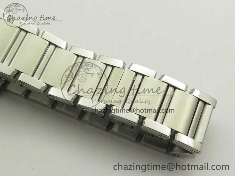 TravelReady Tank Francaise Ladies 25mm SS 8848F 1:1 Best Edition White Dial on SS Bracelet Ronda Quartz 6176