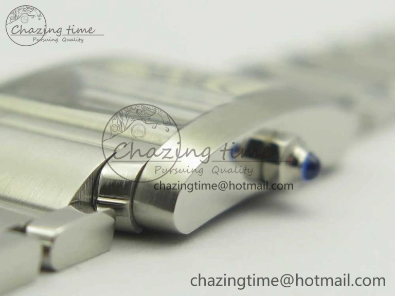 TravelReady Tank Francaise Ladies 25mm SS 8848F 1:1 Best Edition White Dial on SS Bracelet Ronda Quartz 6176