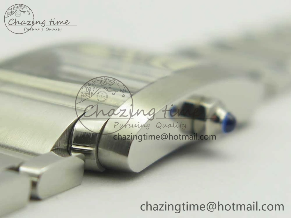 TravelReady Tank Francaise Ladies 25mm SS 8848F 1:1 Best Edition White Dial on SS Bracelet Ronda Quartz 6176