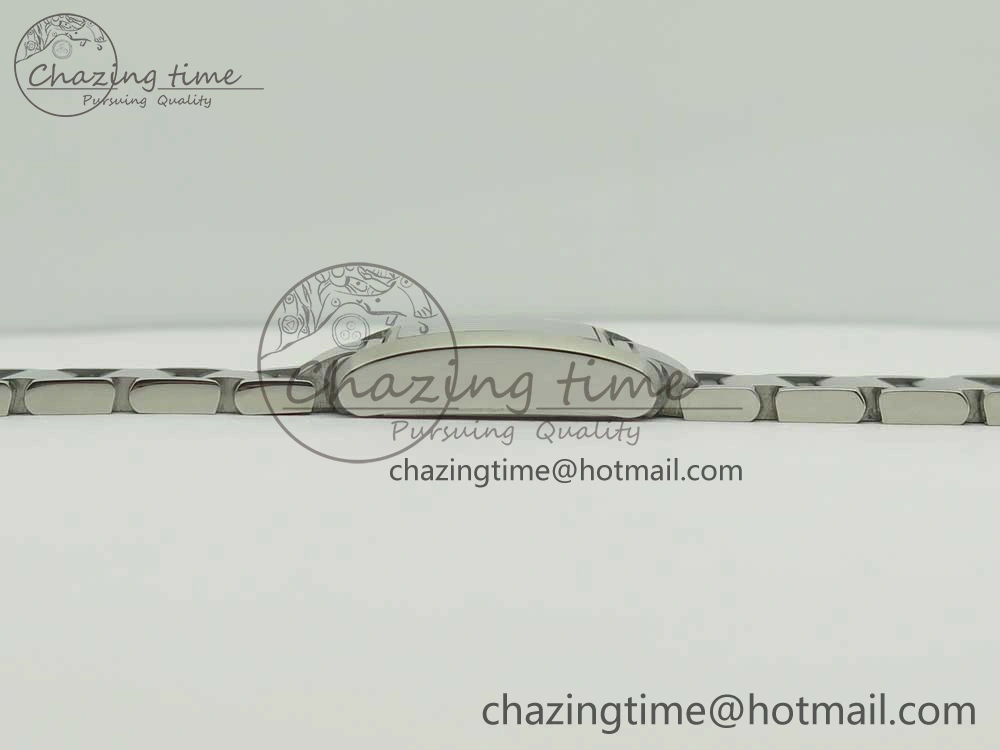 TravelReady Tank Francaise Ladies 25mm SS 8848F 1:1 Best Edition White Dial on SS Bracelet Ronda Quartz 6176
