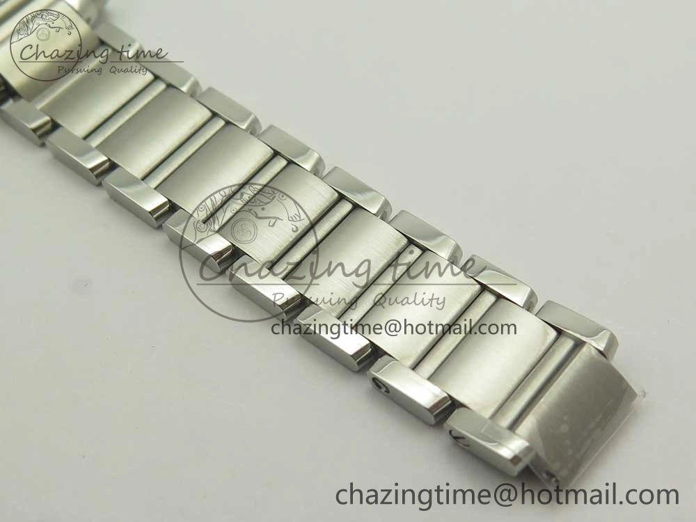 TravelReady Tank Francaise Ladies 25mm SS 8848F 1:1 Best Edition White Dial on SS Bracelet Ronda Quartz 6176