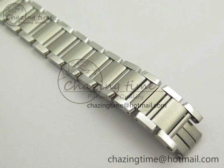 TravelReady Tank Francaise Ladies 25mm SS 8848F 1:1 Best Edition White Dial on SS Bracelet Ronda Quartz 6176