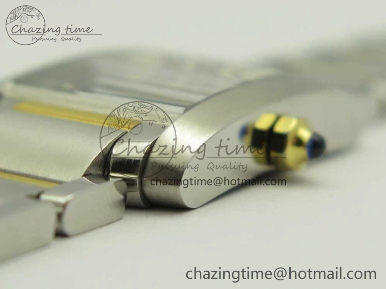 NewStyle Tank Francaise Ladies 25mm SS YG 8848F 1:1 Best Edition Ivory Dial on SS YG Bracelet Ronda Quartz 10641