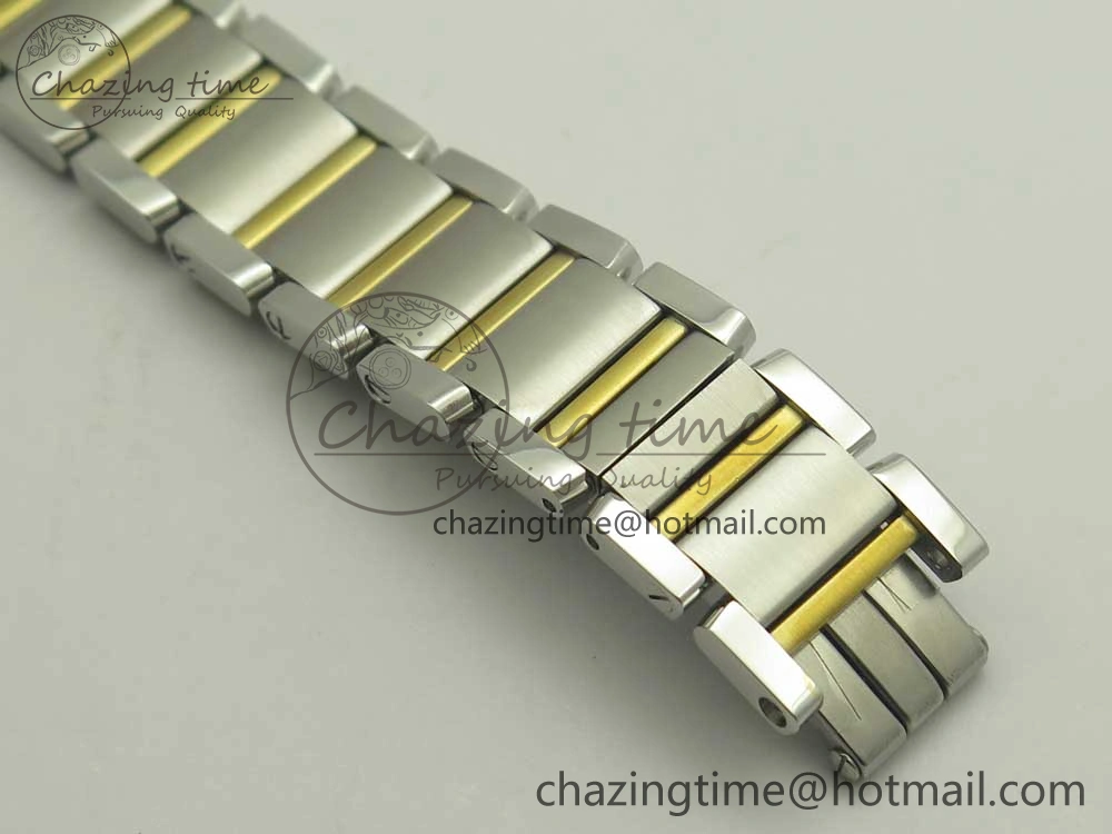 NewStyle Tank Francaise Ladies 25mm SS YG 8848F 1:1 Best Edition Ivory Dial on SS YG Bracelet Ronda Quartz 10641