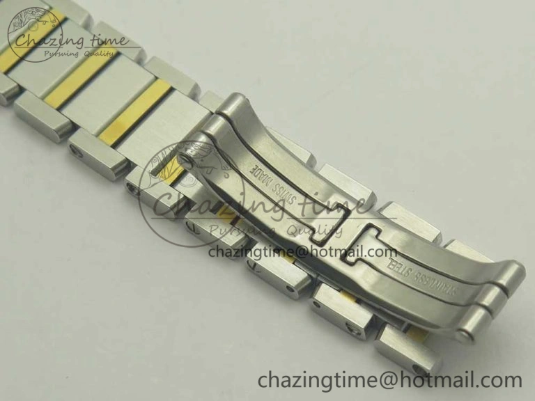 NewStyle Tank Francaise Ladies 25mm SS YG 8848F 1:1 Best Edition Ivory Dial on SS YG Bracelet Ronda Quartz 10641