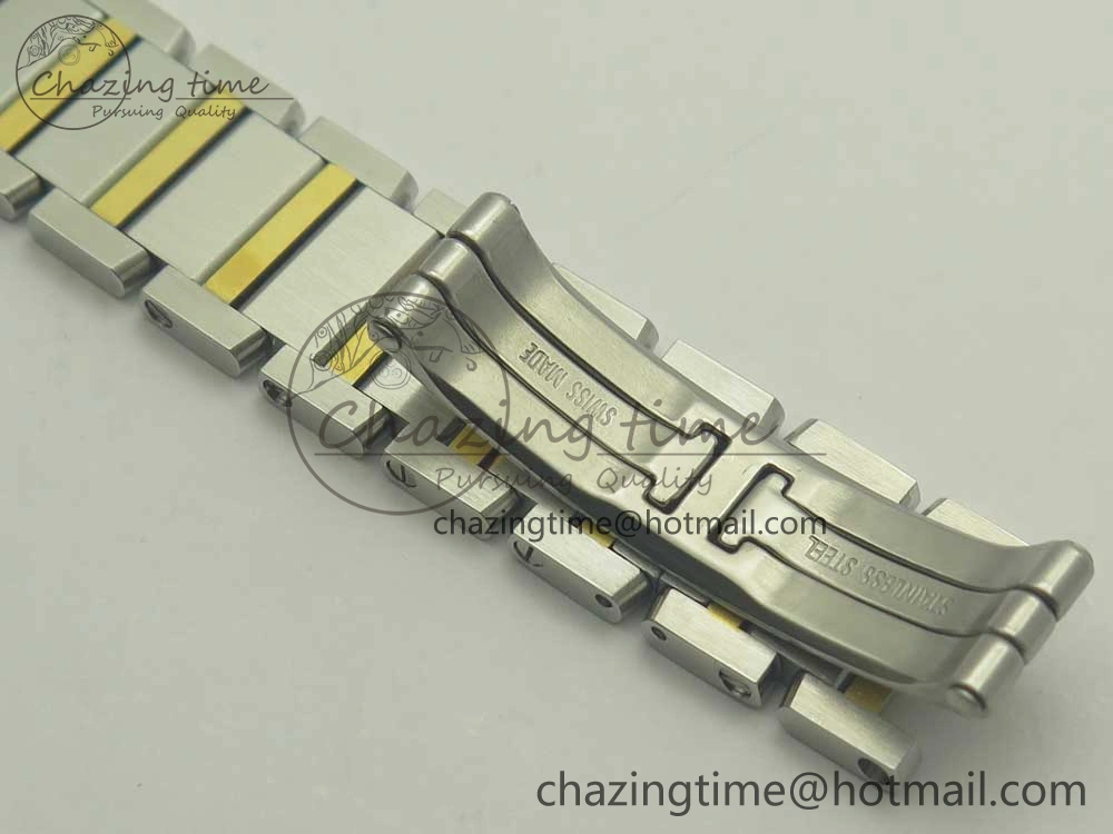 TimelessDesign Tank Francaise Ladies 25mm SS YG 8848F 1:1 Best Edition Pink Dial on SS YG Bracelet Ronda Quartz 10638