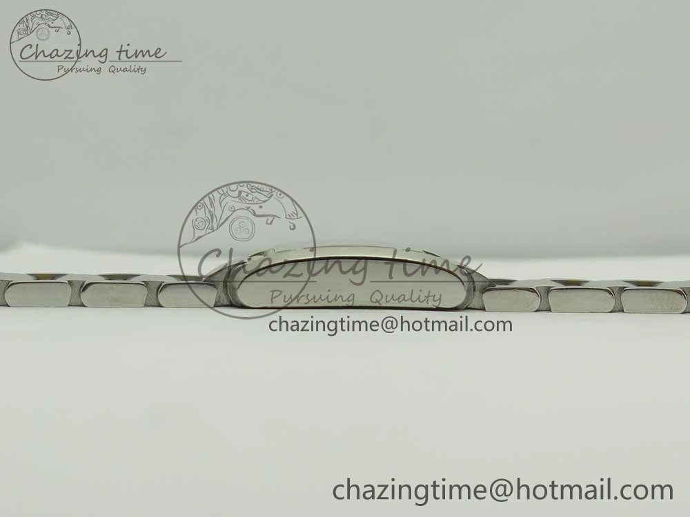 Efficient Tank Francaise Ladies 25mm SS YG 8848F 1:1 Best Edition White Diamond Dial on SS YG Bracelet Ronda Quartz 6170