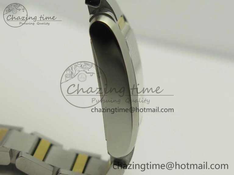 Efficient Tank Francaise Ladies 25mm SS YG 8848F 1:1 Best Edition White Diamond Dial on SS YG Bracelet Ronda Quartz 6170