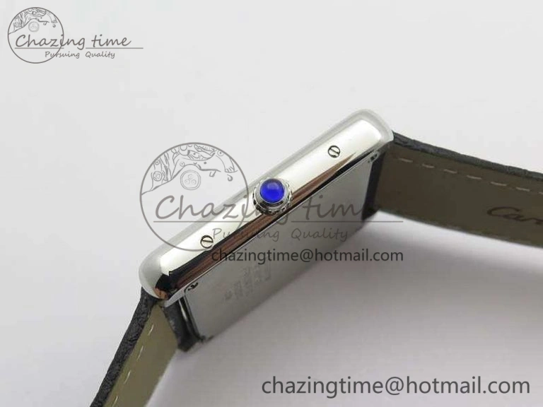 Tank Ladies W5200002 28mm SS GF 1:1 Best Edition White Dial On Black Leather Strap Ronda Quartz Soft 10751
