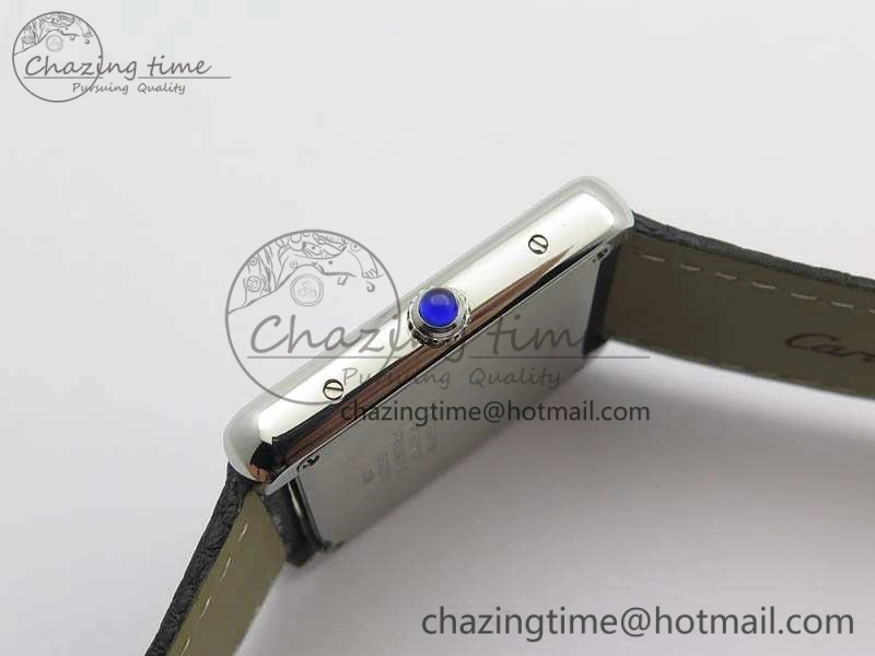 Tank Ladies W5200002 28mm SS GF 1:1 Best Edition White Dial On Black Leather Strap Ronda Quartz Soft 10751