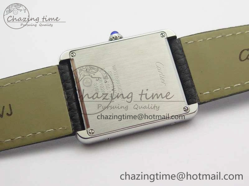 Tank Ladies W5200002 28mm SS GF 1:1 Best Edition White Dial On Black Leather Strap Ronda Quartz Soft 10751