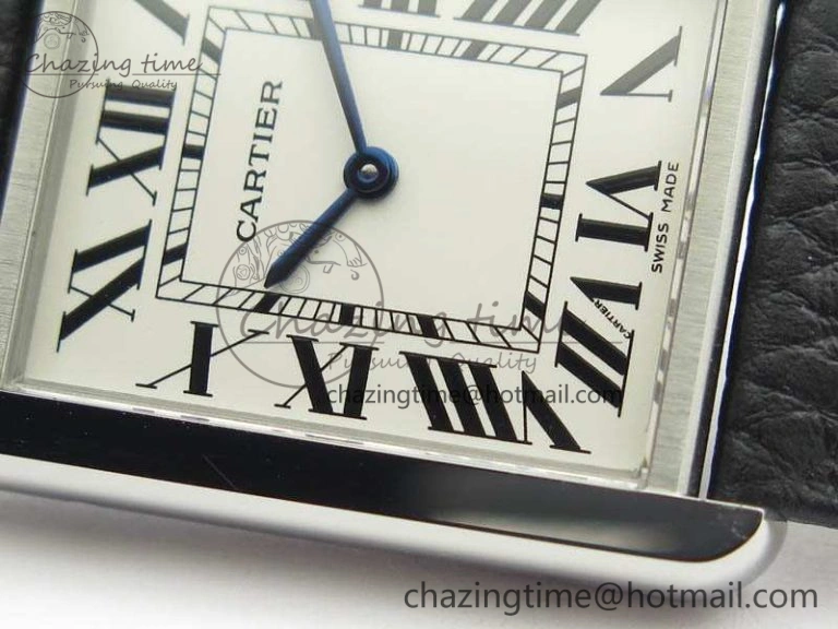 Tank Ladies W5200002 28mm SS GF 1:1 Best Edition White Dial On Black Leather Strap Ronda Quartz Soft 10751