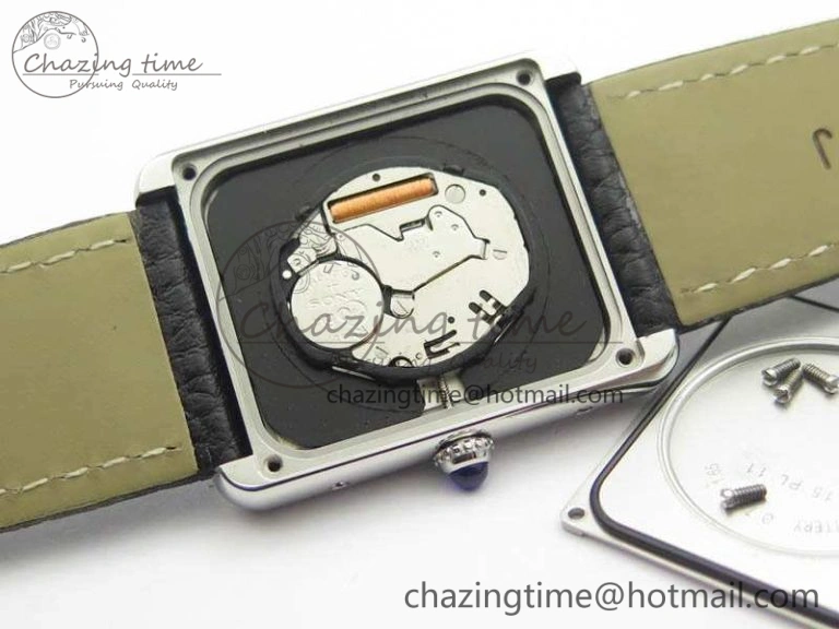 Tank Ladies W5200002 28mm SS GF 1:1 Best Edition White Dial On Black Leather Strap Ronda Quartz Soft 10751