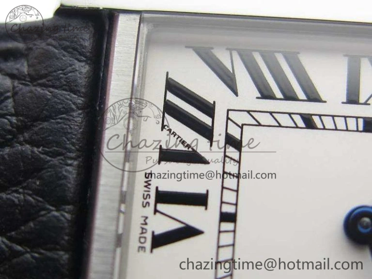 Tank Ladies W5200002 28mm SS GF 1:1 Best Edition White Dial On Black Leather Strap Ronda Quartz Soft 10751