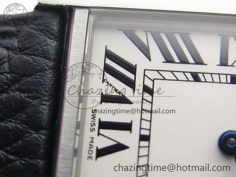 Tank Ladies W5200002 28mm SS GF 1:1 Best Edition White Dial On Black Leather Strap Ronda Quartz Soft 10751