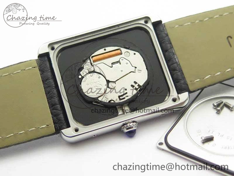 Tank Ladies W5200002 28mm SS GF 1:1 Best Edition White Dial On Black Leather Strap Ronda Quartz Soft 10751