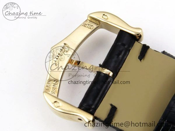 WellDesigned Tank Louis Cartier Large YG 33.7mm DRF 1:1 Best Edition Black Dial on Black Leather Strap Swiss Quartz 5958