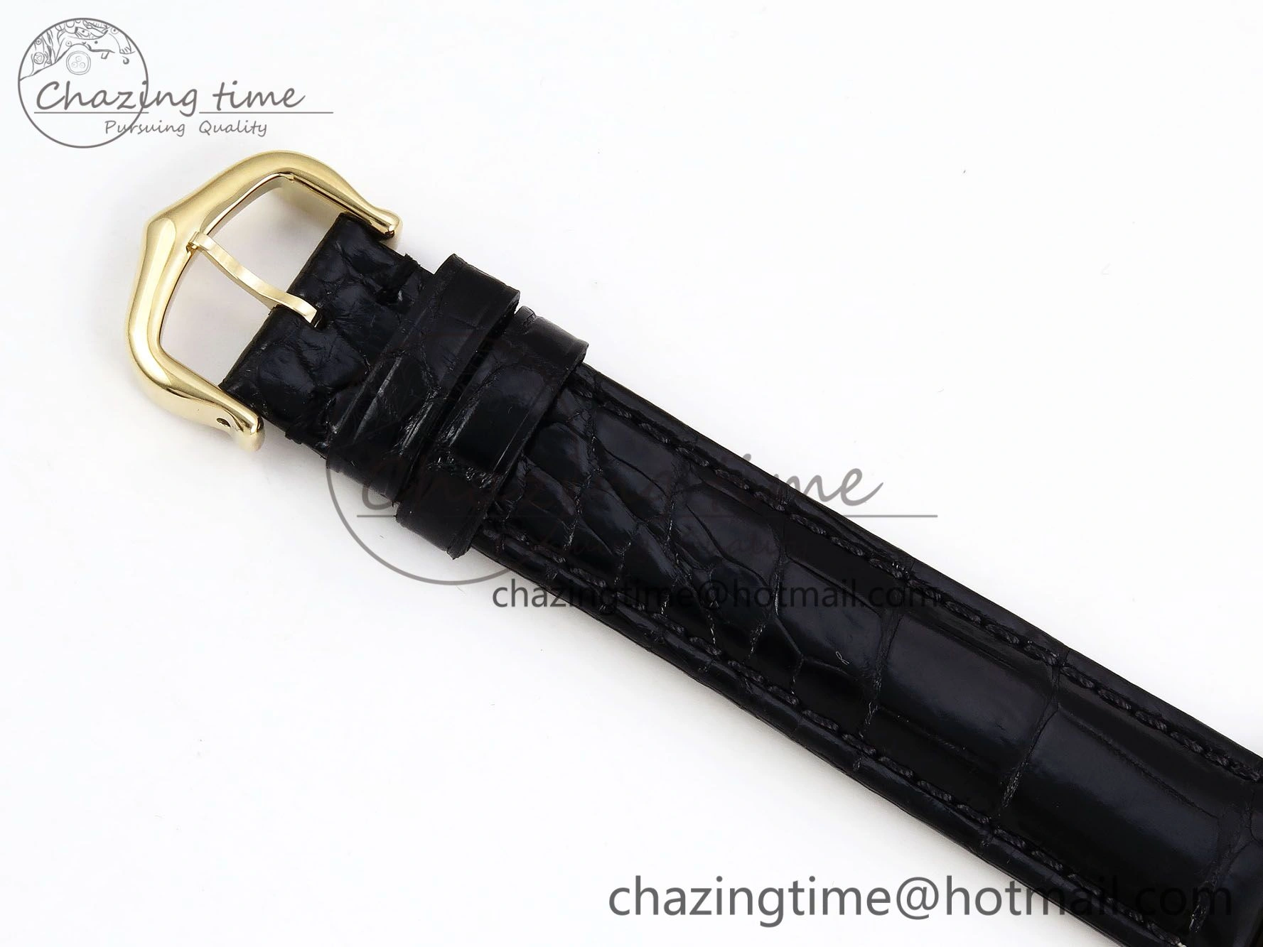 Tank Louis Cartier Small YG 29mm DRF 1:1 Best Edition Black Dial on Black Leather Strap Swiss Quartz ZipUp 5957