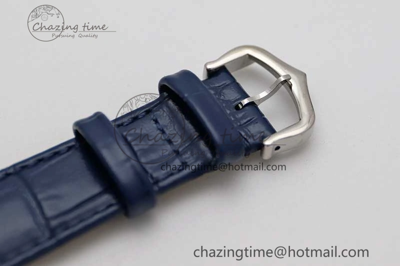 Cozy Tank Louis Ladies 25mm SS K11F 1:1 Best Edition Blue Dial on Croco Leather Strap Ronda Quartz 10233