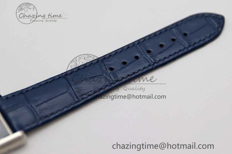 Cozy Tank Louis Ladies 25mm SS K11F 1:1 Best Edition Blue Dial on Croco Leather Strap Ronda Quartz 10233