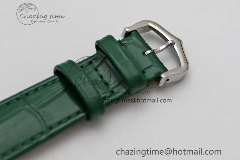 Tank Louis Ladies 25mm SS K11F 1:1 Best Edition Green Dial on Croco Leather Strap Ronda Quartz TopPick 10234