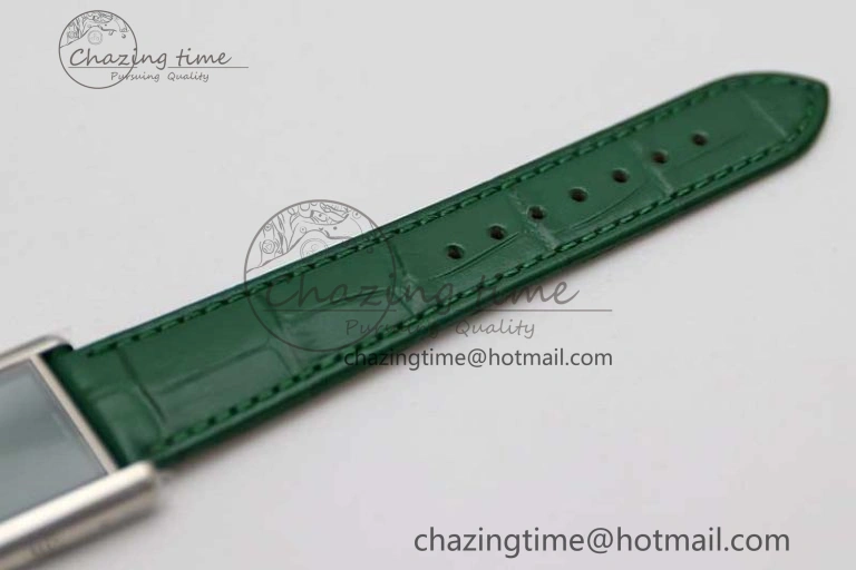 Tank Louis Ladies 25mm SS K11F 1:1 Best Edition Green Dial on Croco Leather Strap Ronda Quartz TopPick 10234