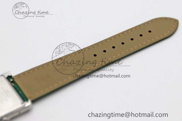 Tank Louis Ladies 25mm SS K11F 1:1 Best Edition Green Dial on Croco Leather Strap Ronda Quartz TopPick 10234