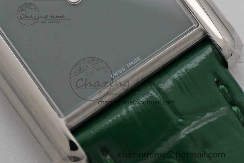Tank Louis Ladies 25mm SS K11F 1:1 Best Edition Green Dial on Croco Leather Strap Ronda Quartz TopPick 10234