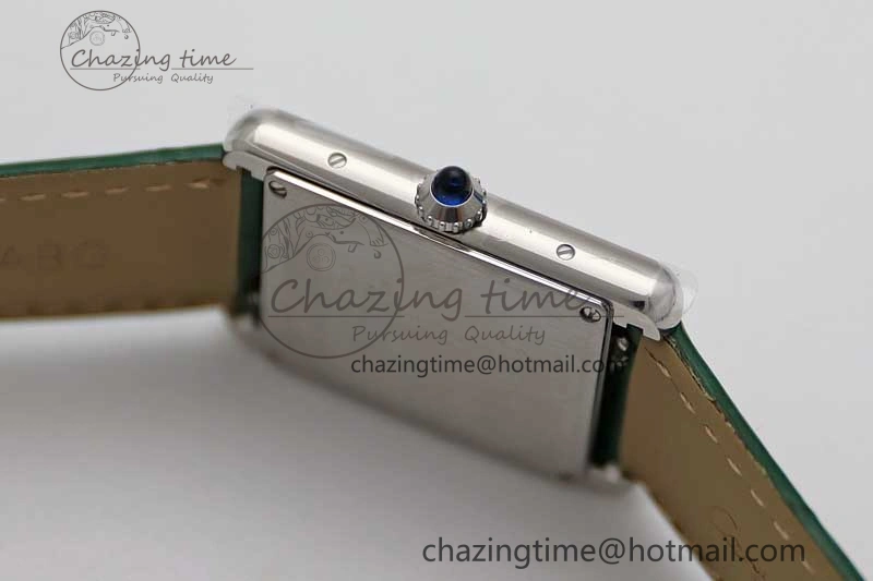 Tank Louis Ladies 25mm SS K11F 1:1 Best Edition Green Dial on Croco Leather Strap Ronda Quartz TopPick 10234